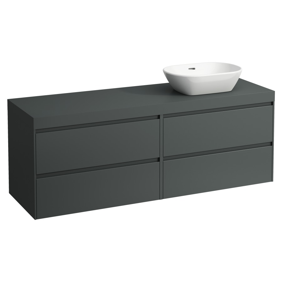 Meubles de lavabo LANI
157,0 x 58,0 x 49,5 cm
table de lavabo gris
pour lavabo à poser découpe à
droite, 2 éléments à chacun
2 tiroirs
