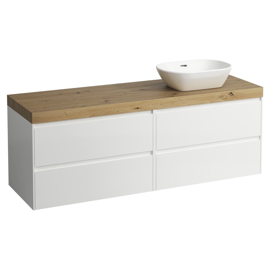 Meubles de lavabo LANI
157,0 x 58,0 x 49,5 cm
table de lavabo chêne
pour lavabo à poser découpe à
droite, 2 éléments à chacun
2 tiroirs