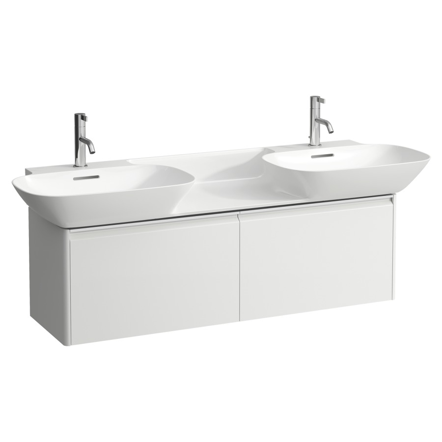 Élément inférieur INO
117,0 x 36,0 x 35,0 cm
élément à 2 tiroirs
pour lavabo double 211 350/356