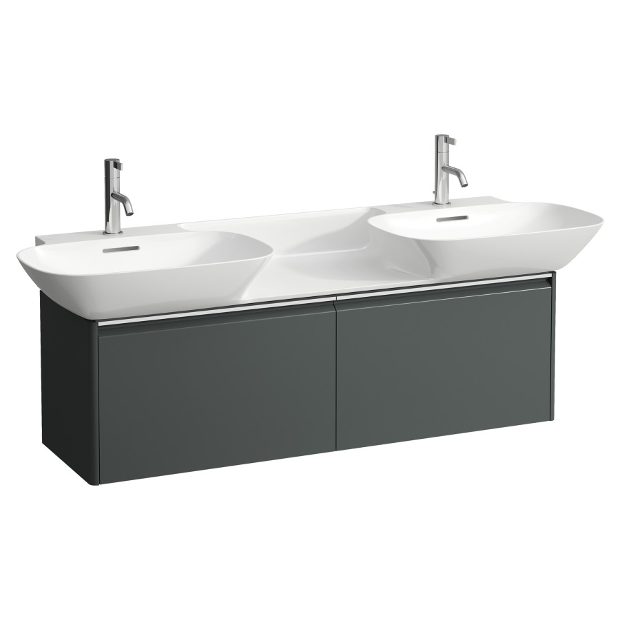 Élément inférieur INO
117,0 x 36,0 x 35,0 cm
élément à 2 tiroirs
pour lavabo double 211 350/356