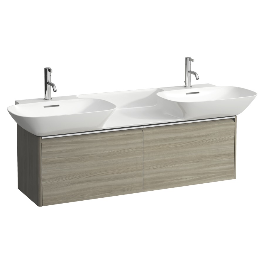 Élément inférieur INO
117,0 x 36,0 x 35,0 cm
élément à 2 tiroirs
pour lavabo double 211 350/356