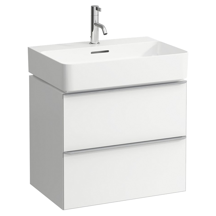 Élément inférieur SPACE
58,5 x 52,0 x 38,5/41,0 cm
élément à 2 tiroirs
pour lavabo 211 475/476