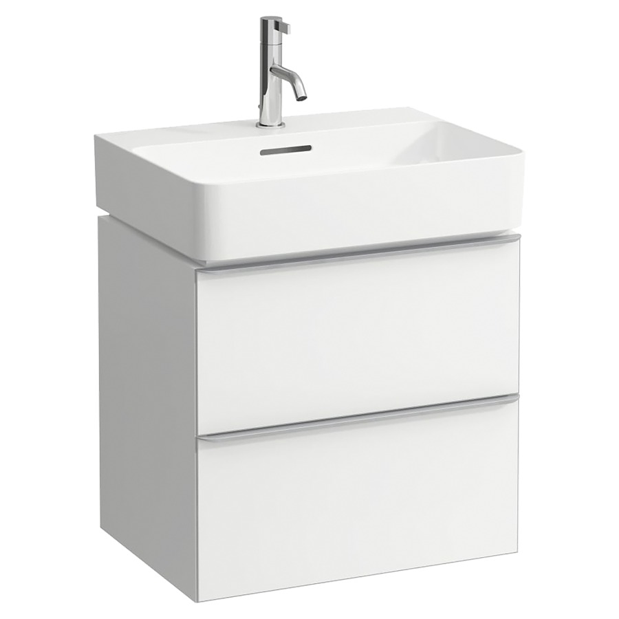 Élément inférieur SPACE
53,5 x 52,0 x 38,5/41,0 cm
élément à 2 tiroirs
pour lavabo 211 473/474