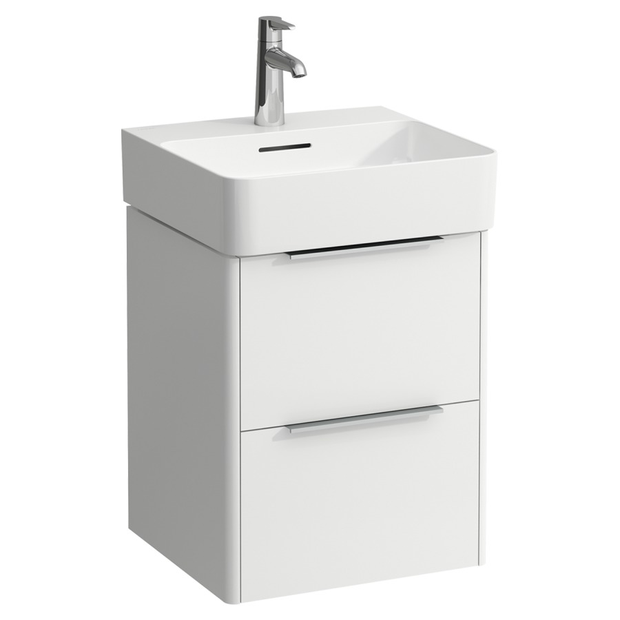 Élément inférieur BASE
43,5 x 52,5 x 39,0 cm
élément à 2 tiroirs
pour lave-mains 211 471
