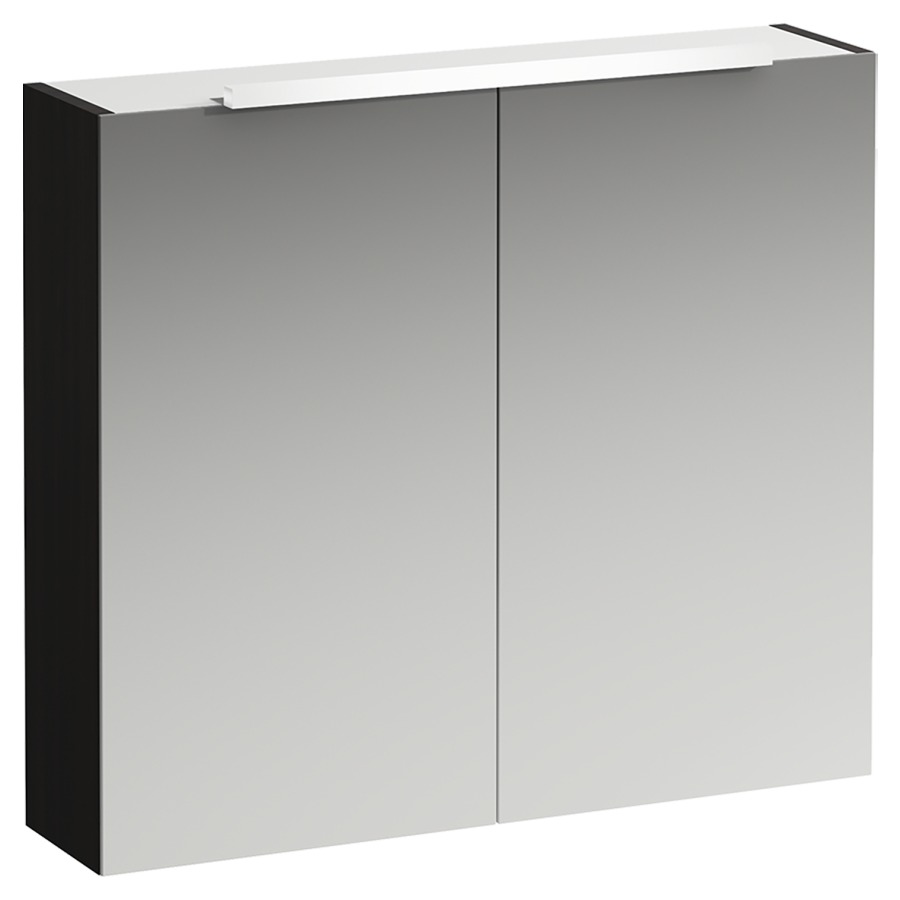 Armoire de toilette BASE
80,0 x 70,0 x 18,5 cm
2 portes à double miroir
éclairage LED hoizontal 55 cm
4000 Kelvin, 1x9,6 W, IP44