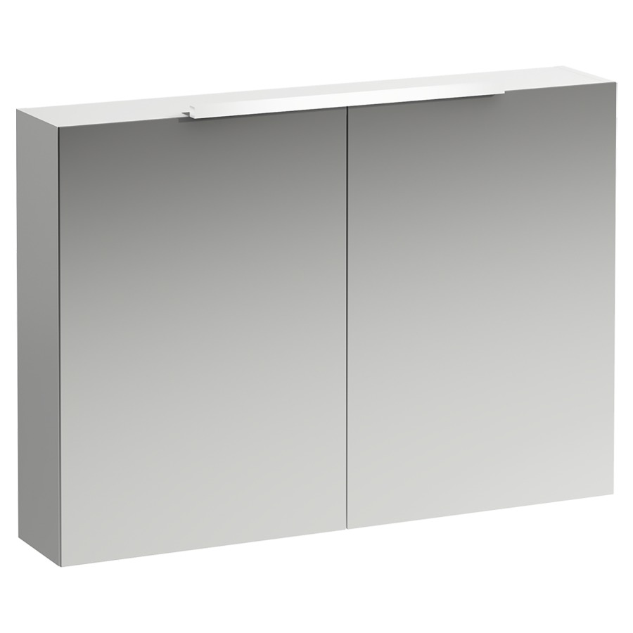 Armoire de toilette BASE
100,0 x 70,0 x 18,5 cm
2 portes à double miroir
éclairage LED hoizontal 55 cm
4000 Kelvin, 1x9,6 W, IP44