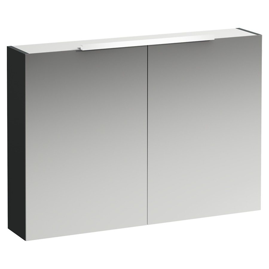 Armoire de toilette BASE
100,0 x 70,0 x 18,5 cm
2 portes à double miroir
éclairage LED hoizontal 55 cm
4000 Kelvin, 1x9,6 W, IP44