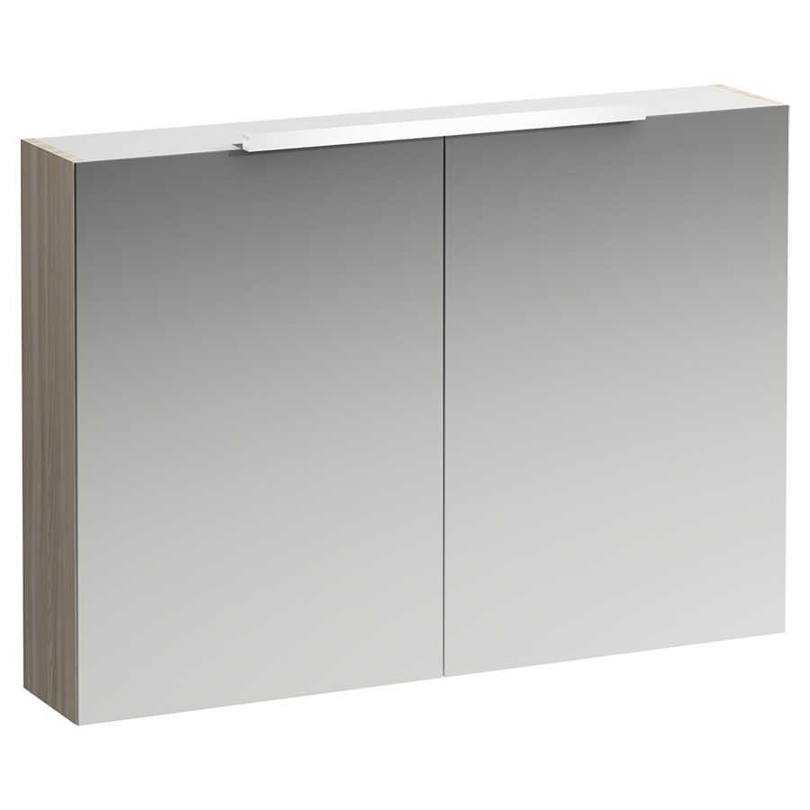Armoire de toilette BASE
100,0 x 70,0 x 18,5 cm
2 portes à double miroir
éclairage LED hoizontal 55 cm
4000 Kelvin, 1x9,6 W, IP44