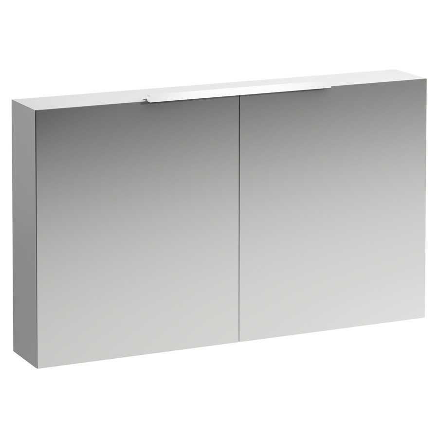 Armoire de toilette BASE
120,0 x 70,0 x 18,5 cm
2 portes à double miroir
éclairage LED hoizontal 55 cm
4000 Kelvin, 1x9,6 W, IP44