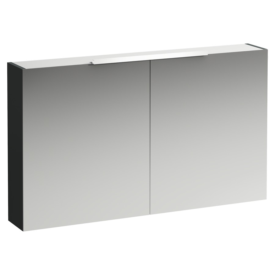 Armoire de toilette BASE
120,0 x 70,0 x 18,5 cm
2 portes à double miroir
éclairage LED hoizontal 55 cm
4000 Kelvin, 1x9,6 W, IP44