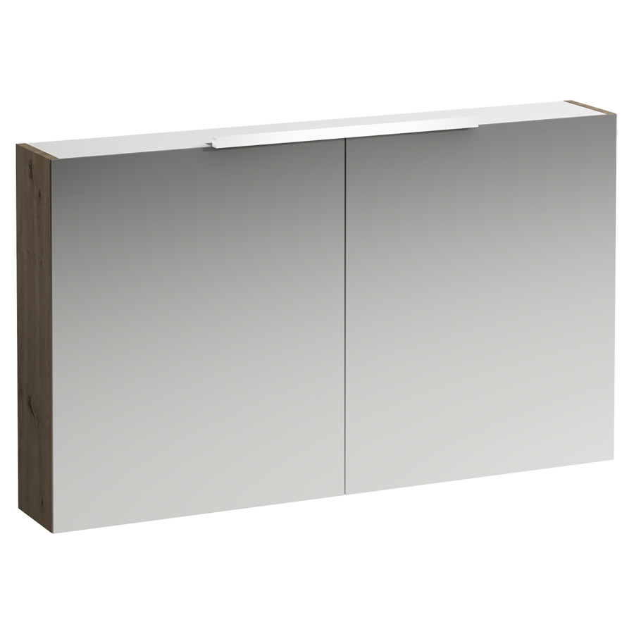 Armoire de toilette BASE
120,0 x 70,0 x 18,5 cm
2 portes à double miroir
éclairage LED hoizontal 55 cm
4000 Kelvin, 1x9,6 W, IP44