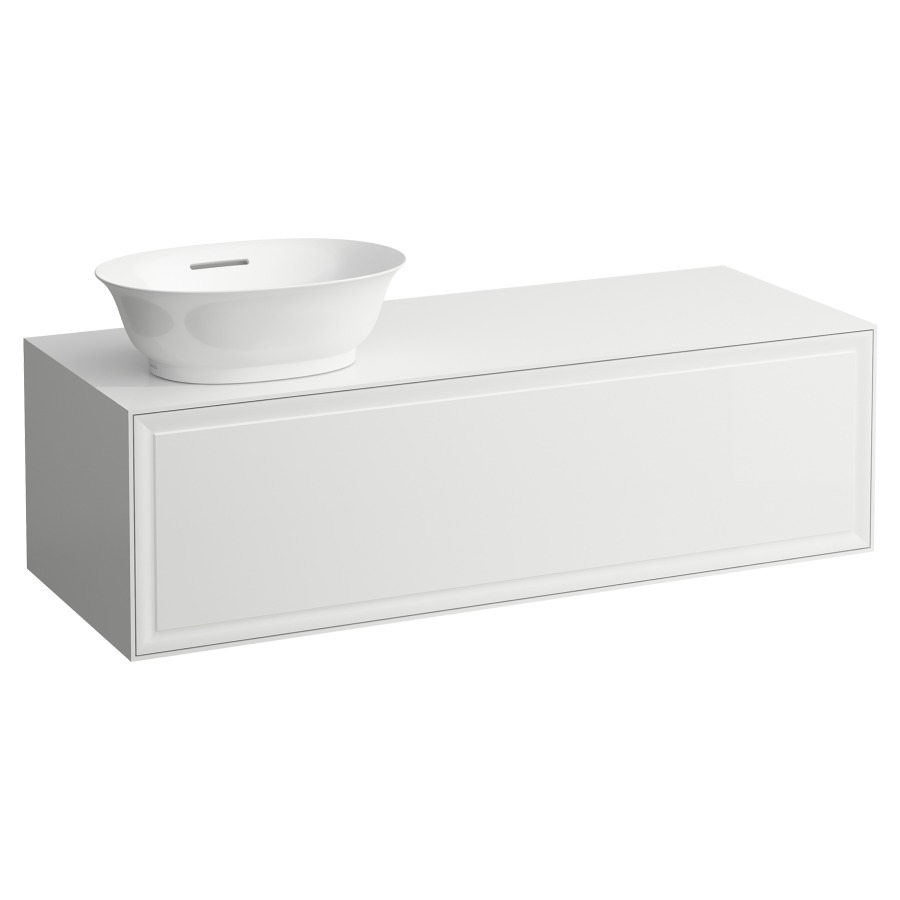 Élément inférieur THE NEW
CLASSIC
118,0 x 35,0 x 45,0 cm
élément à 1 tiroir
pour lavabo à poser
231 085/086, lavabo à gauche