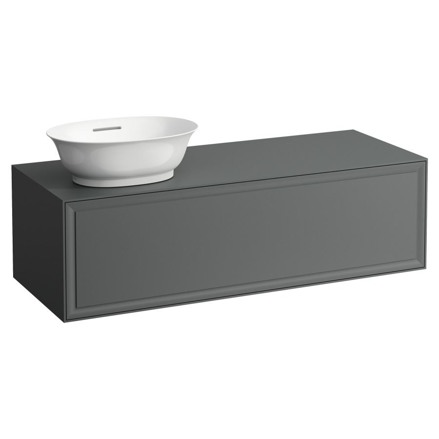 Élément inférieur THE NEW
CLASSIC
118,0 x 35,0 x 45,0 cm
élément à 1 tiroir
pour lavabo à poser
231 085/086, lavabo à gauche