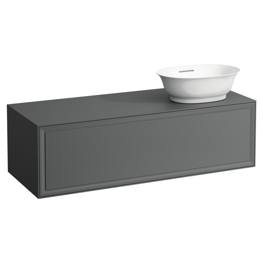 Élément inférieur THE NEW
CLASSIC
118,0 x 35,0 x 45,0 cm
élément à 1 tiroir
pour lavabo à poser
231 085/086, lavabo à droite
