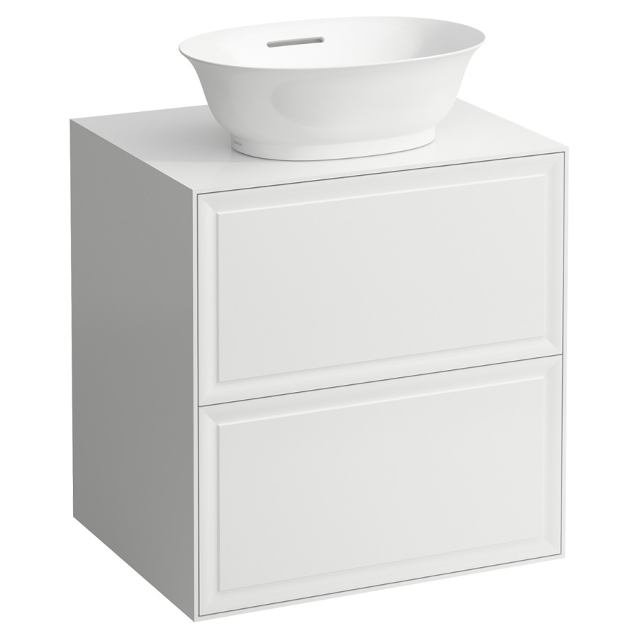 Élément inférieur THE NEW
CLASSIC
58,0 x 60,0 x 45,0 cm
élément à 2 tiroirs
pour lavabo à poser
231 085/086