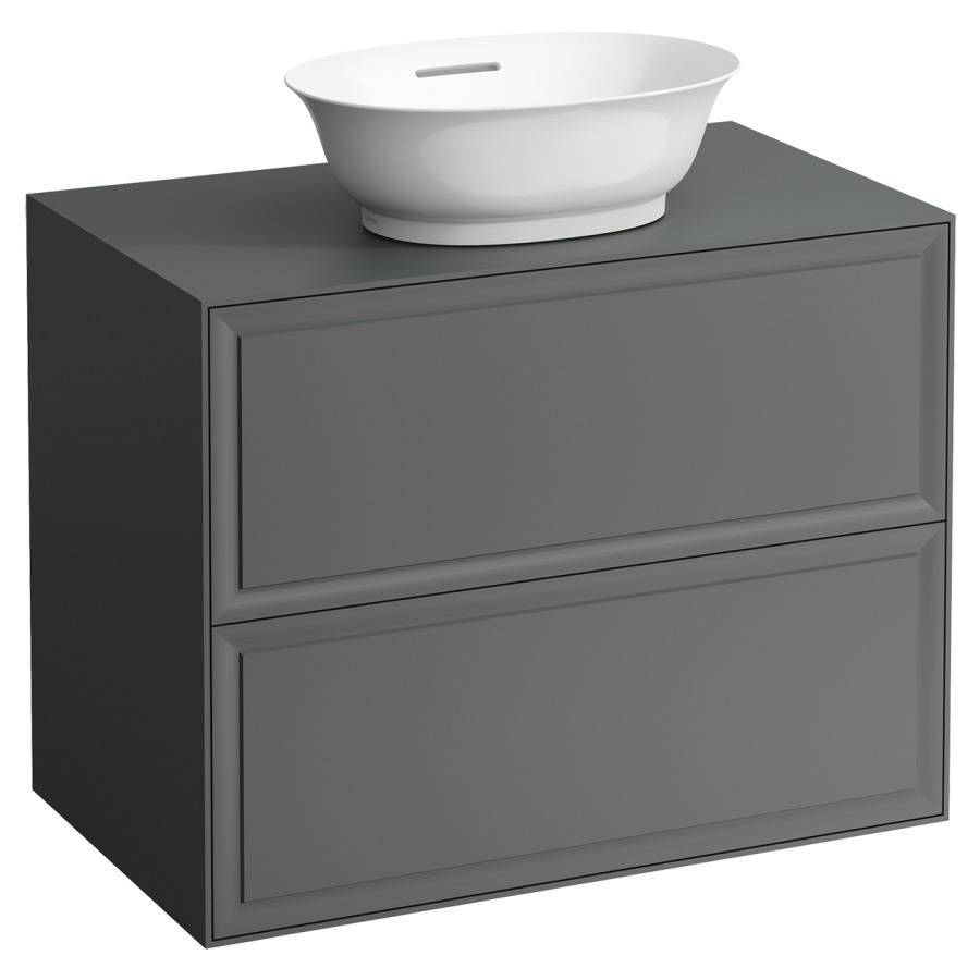 Élément inférieur THE NEW
CLASSIC
78,0 x 60,0 x 45,0 cm
élément à 2 tiroirs
pour lavabo à poser
231 085/086