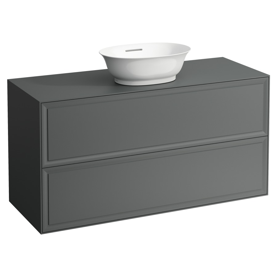 Élément inférieur THE NEW
CLASSIC
118,0 x 60,0 x 45,0 cm
élément à 2 tiroirs
pour lavabo à poser
231 085/086