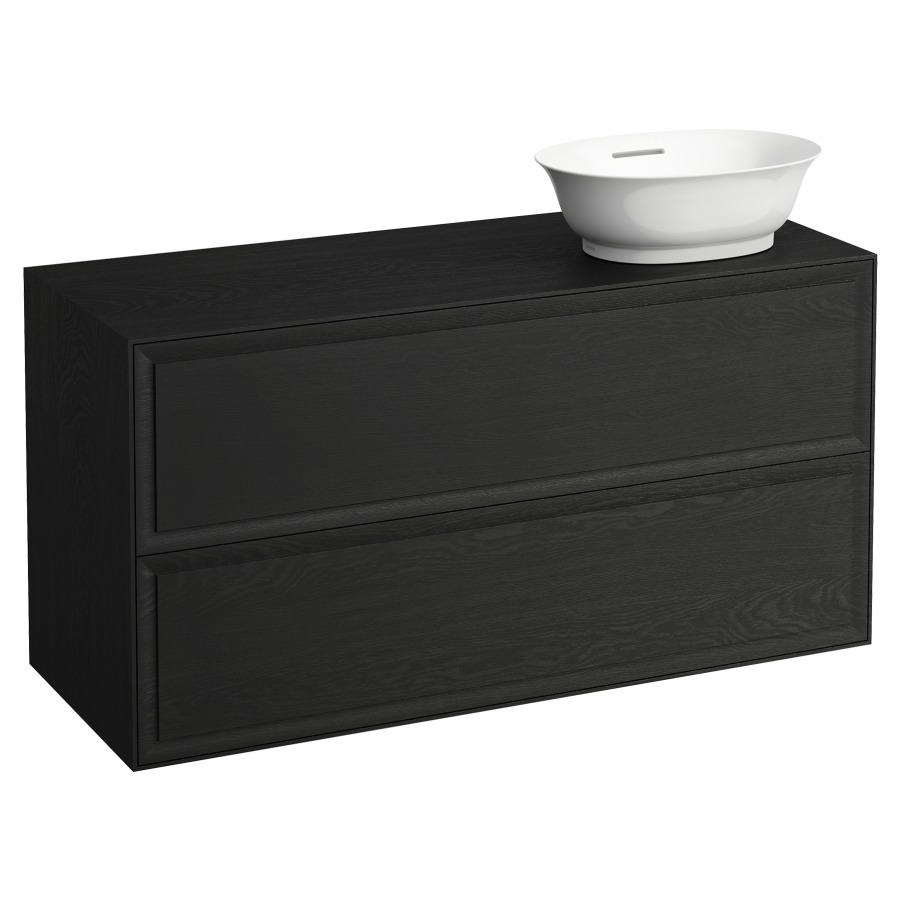 Élément inférieur THE NEW
CLASSIC
118,0 x 60,0 x 45,0 cm
élément à 2 tiroirs
pour lavabo à poser
231 085/086, lavabo à droite