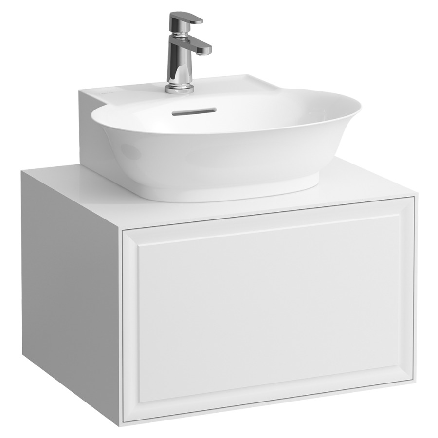 Élément inférieur THE NEW
CLASSIC
58,0 x 35,0 x 45,0 cm
élément à 1 tiroir
pour lavabo à poser 231 081