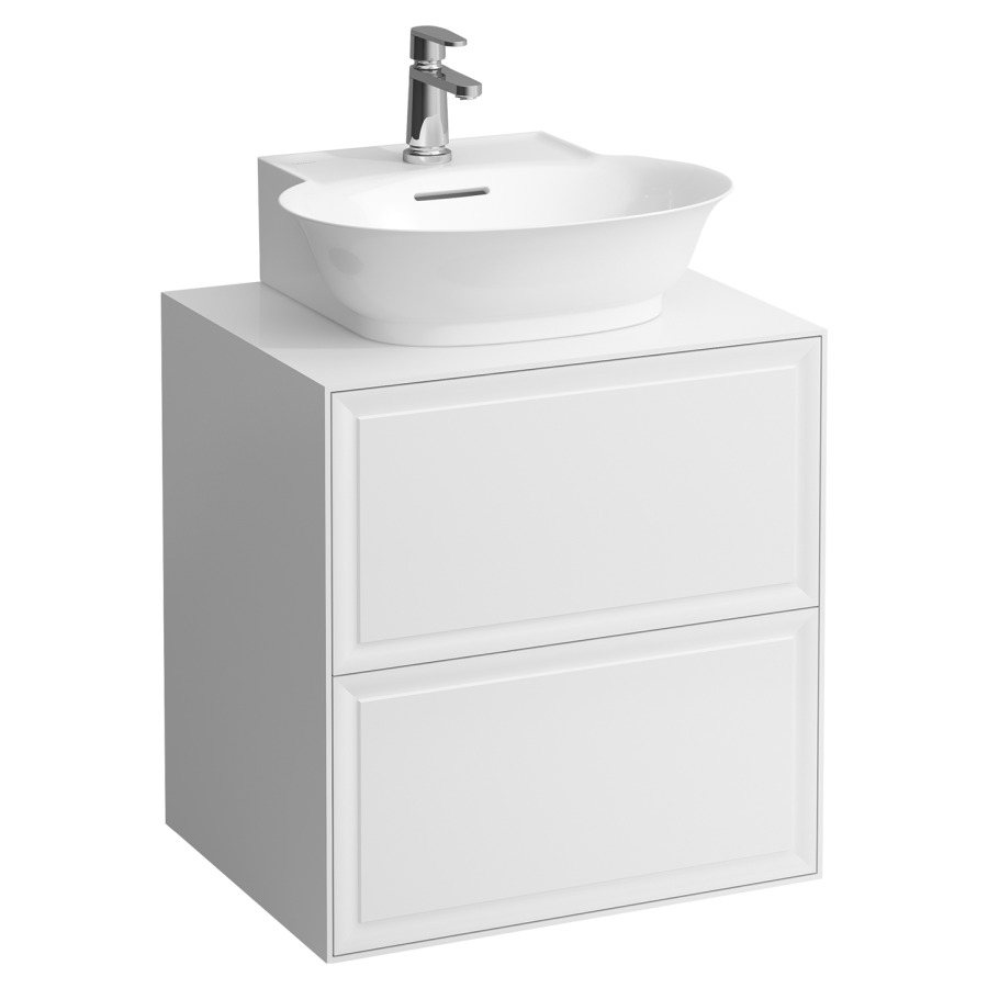 Élément inférieur THE NEW
CLASSIC
58,0 x 60,0 x 45,0 cm
élément à 2 tiroirs
pour lavabo à poser 231 081