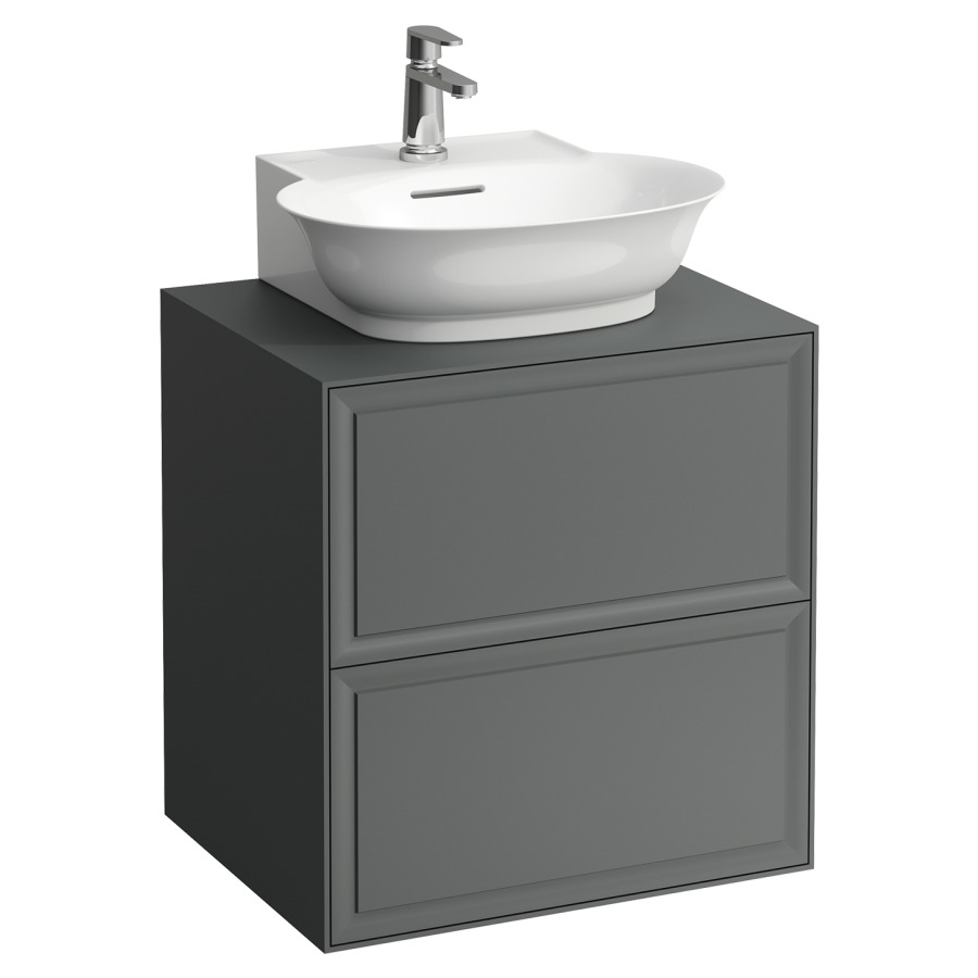 Élément inférieur THE NEW
CLASSIC
58,0 x 60,0 x 45,0 cm
élément à 2 tiroirs
pour lavabo à poser 231 081