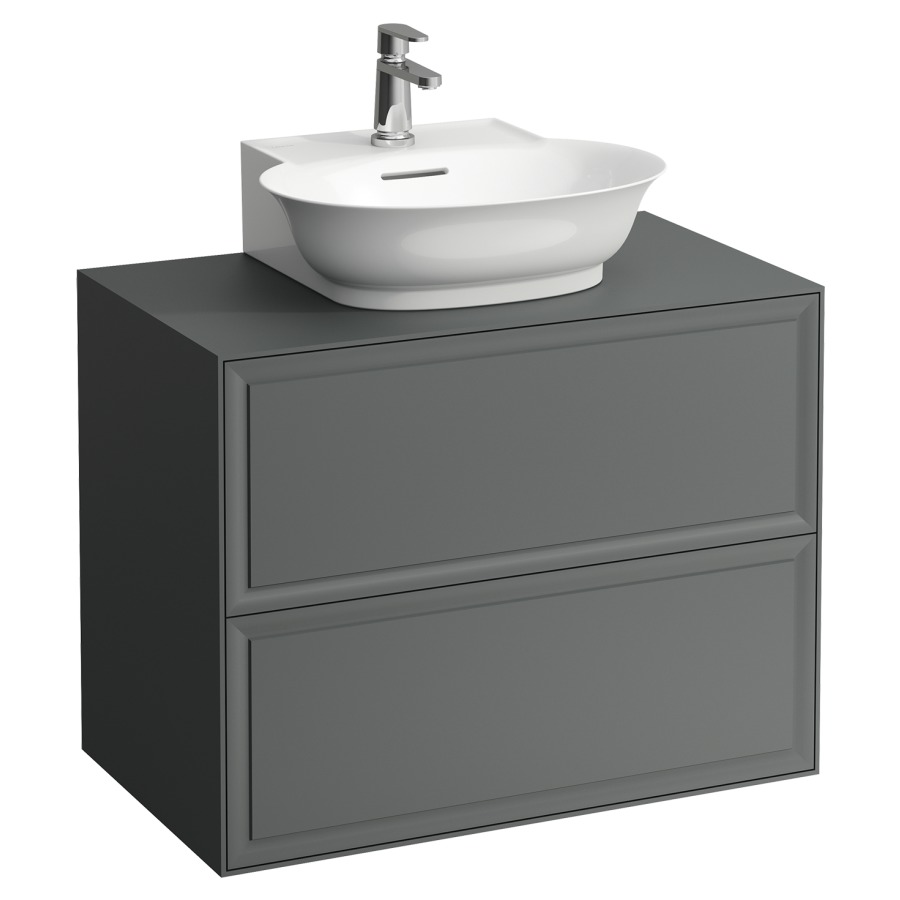 Élément inférieur THE NEW
CLASSIC
78,0 x 60,0 x 45,0 cm
élément à 2 tiroirs
pour lavabo à poser 231 081