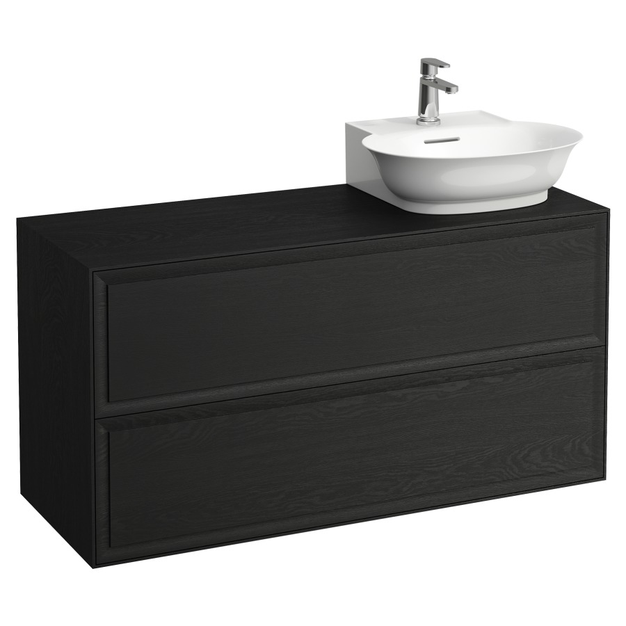 Élément inférieur THE NEW
CLASSIC
118,0 x 60,0 x 45,0 cm
élément à 2 tiroirs
pour lavabo à poser 231 081
lavabo à droite