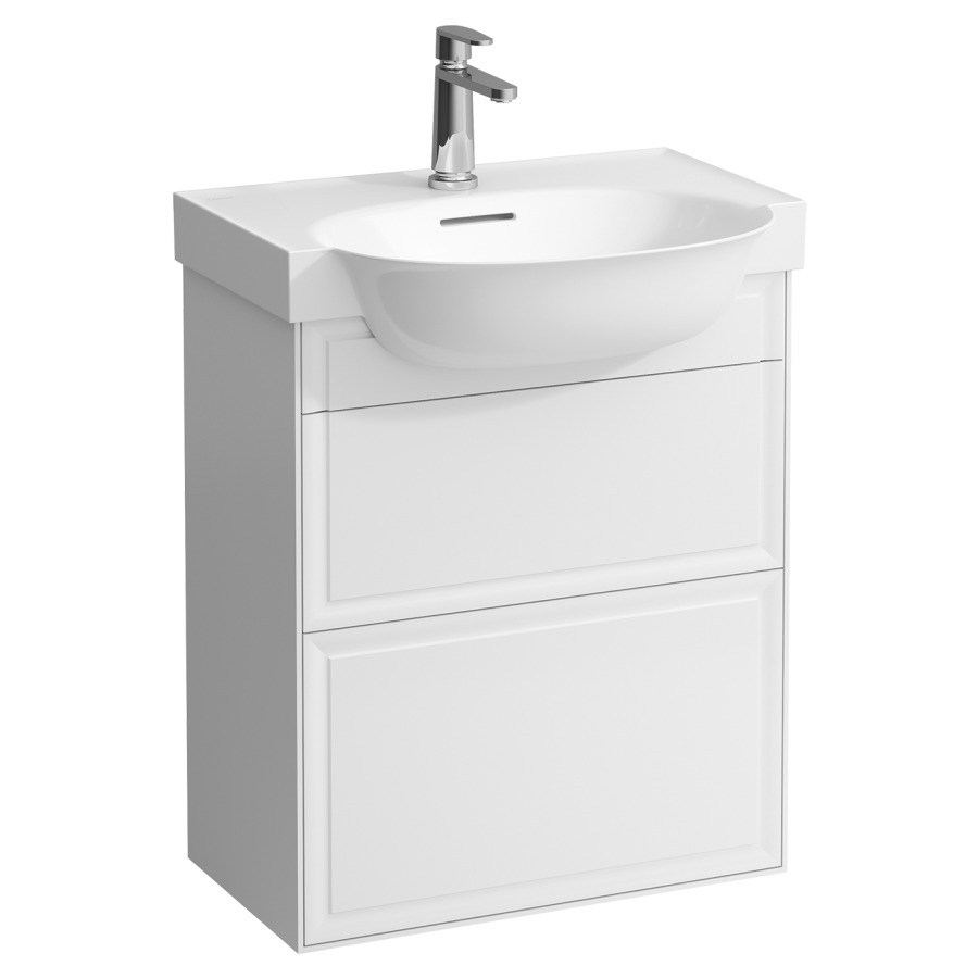 Élément inférieur THE NEW
CLASSIC
58,0 x 67,0 x 32,0 cm
élément à 2 tiroirs
pour lavabo 231 082
