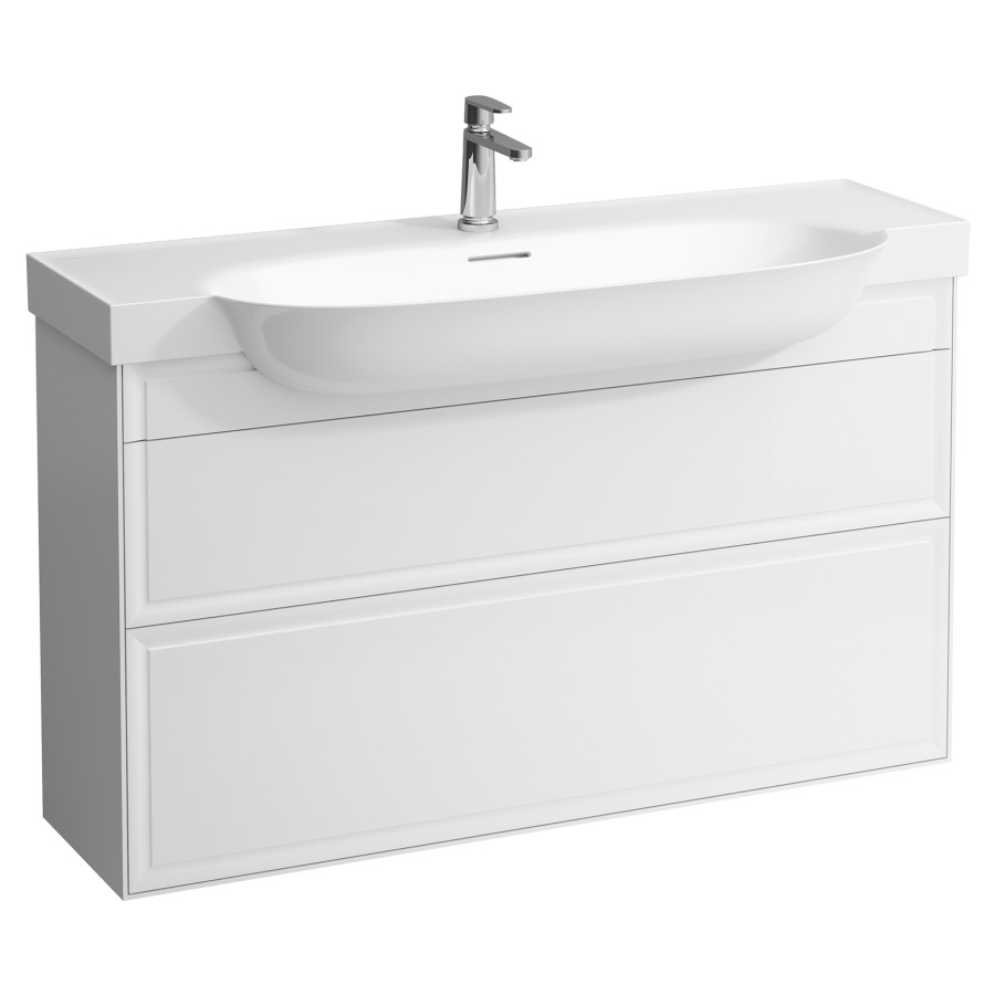 Élément inférieur THE NEW
CLASSIC
118,0 x 67,0 x 32,0 cm
élément à 2 tiroirs
pour lavabo 231 084