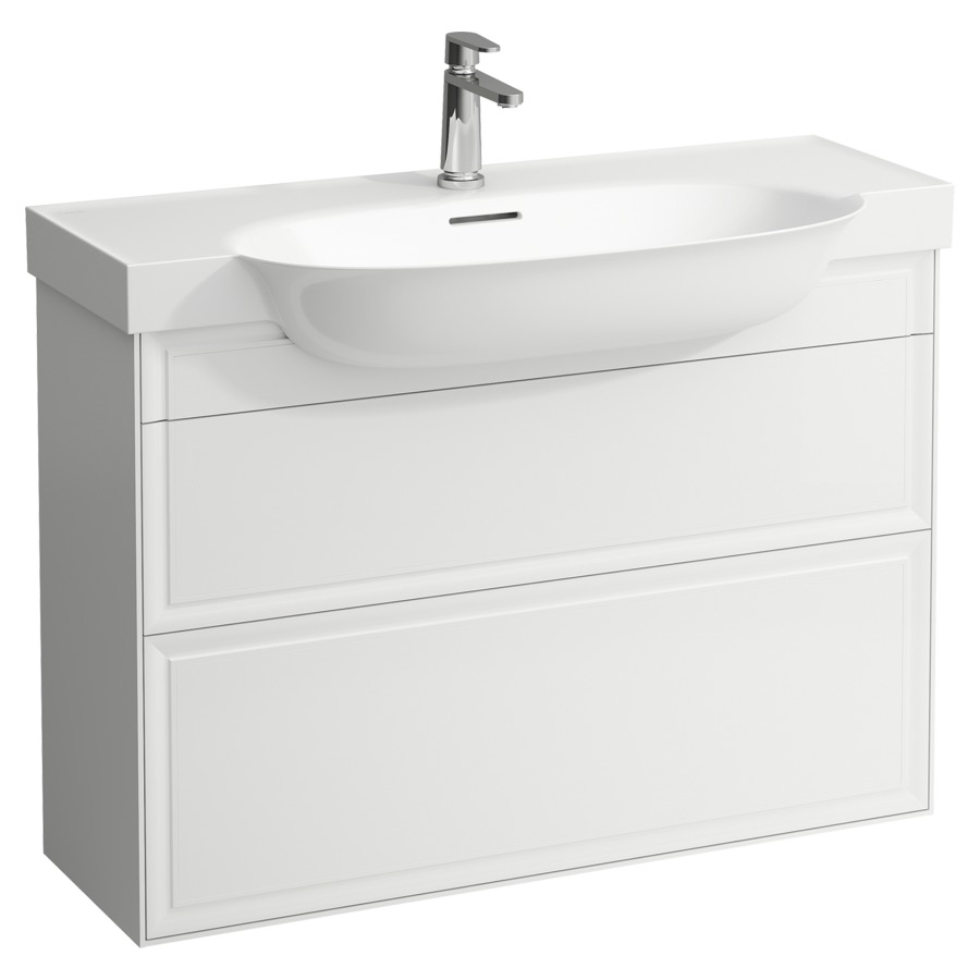 Élément inférieur THE NEW
CLASSIC
97,5 x 67,5 x 31,5 cm
élément à 2 tiroirs
pour lavabo 231 088/089