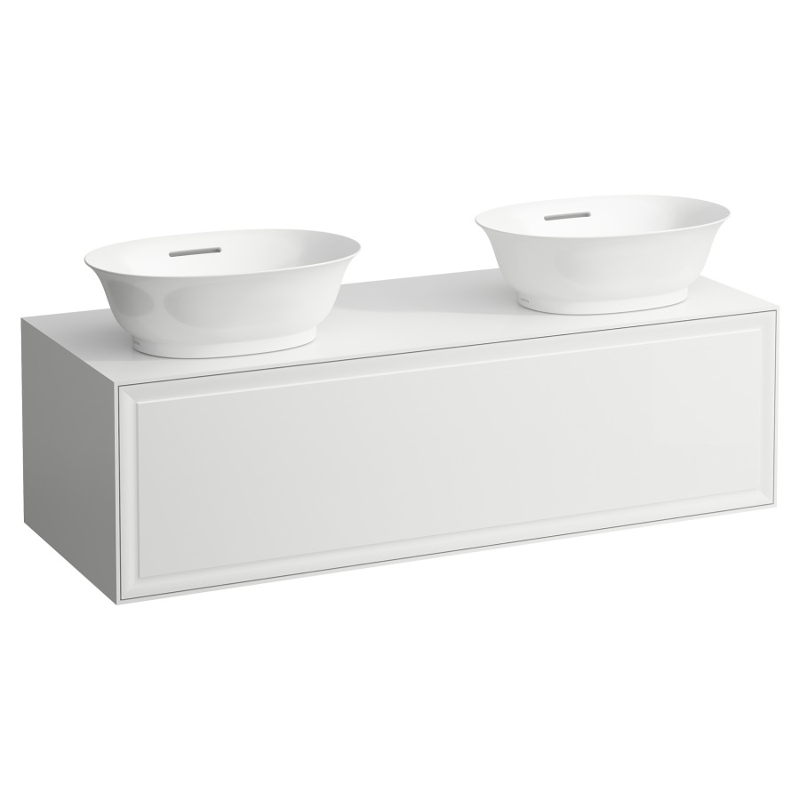 Élément inférieur THE NEW
CLASSIC
117,5 x 34,5 x 45,5 cm
élément à 1 tiroir, Tip-On
avec 2 découpes, pour lavabo à
poser 231 090/091