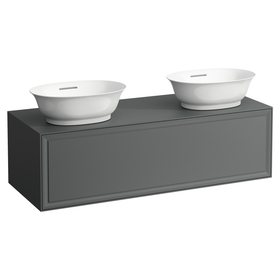 Élément inférieur THE NEW
CLASSIC
117,5 x 34,5 x 45,5 cm
élément à 1 tiroir, Tip-On
avec 2 découpes, pour lavabo à
poser 231 090/091
