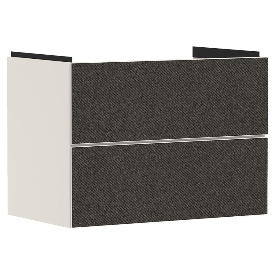 Élément inférieur XEVOLOS E
78,0 x 55,5 x 47,5 cm
suspendu, élément à 2 tiroirs
Tip-On, siphon gain de place
inclus, avec matériel de
fixation, pour lavabo
234 345