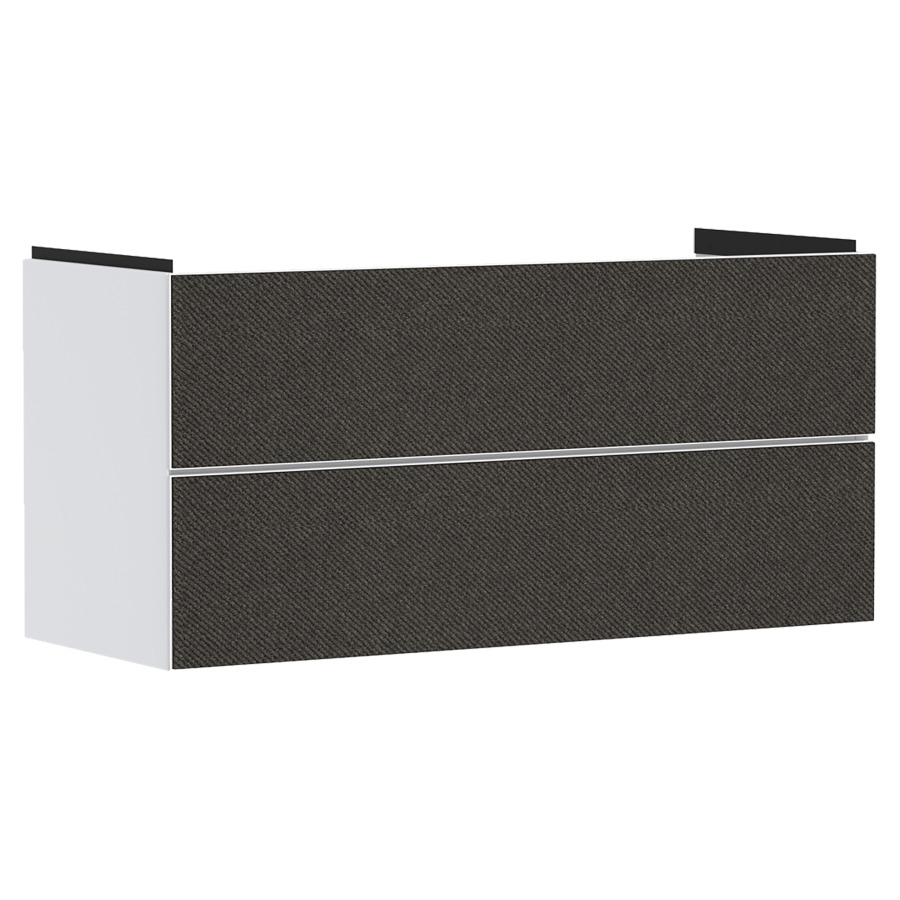 Élément inférieur XEVOLOS E
118,0 x 55,5 x 47,5 cm
suspendu, élément à 2 tiroirs
Tip-On, siphon gain de place
inclus, avec matériel de
fixation, pour lavabo 234 347