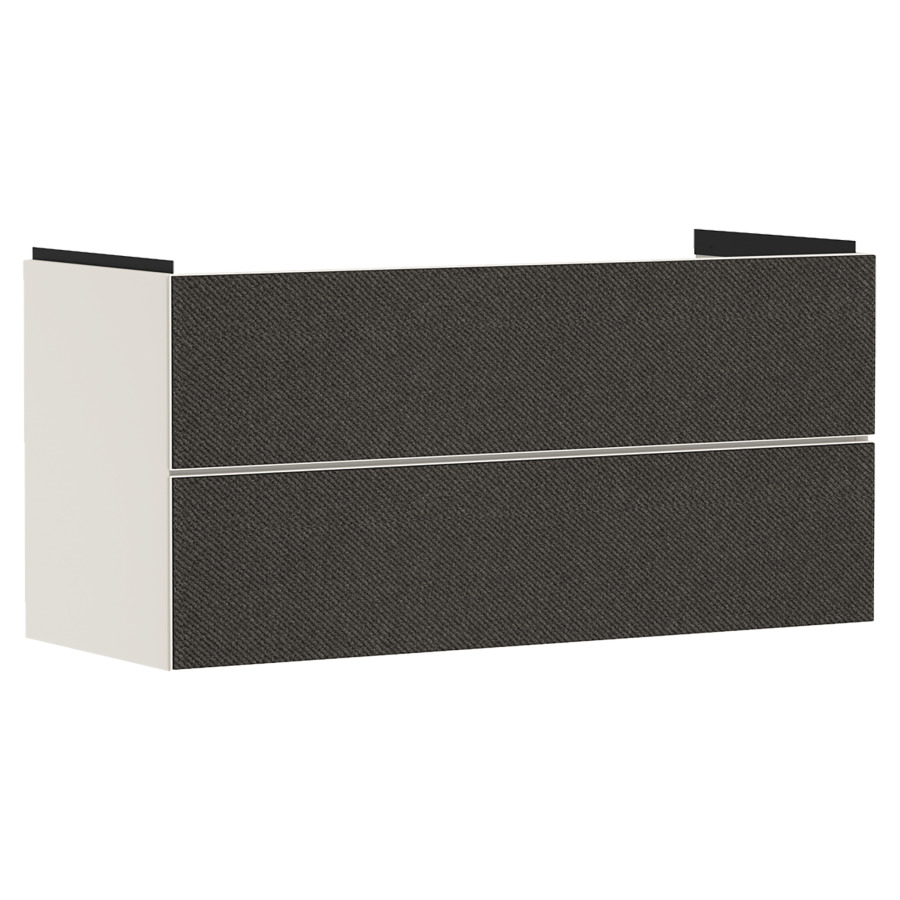 Élément inférieur XEVOLOS E
118,0 x 55,5 x 47,5 cm
suspendu, élément à 2 tiroirs
Tip-On, siphon gain de place
inclus, avec matériel de
fixation, pour lavabo 234 347