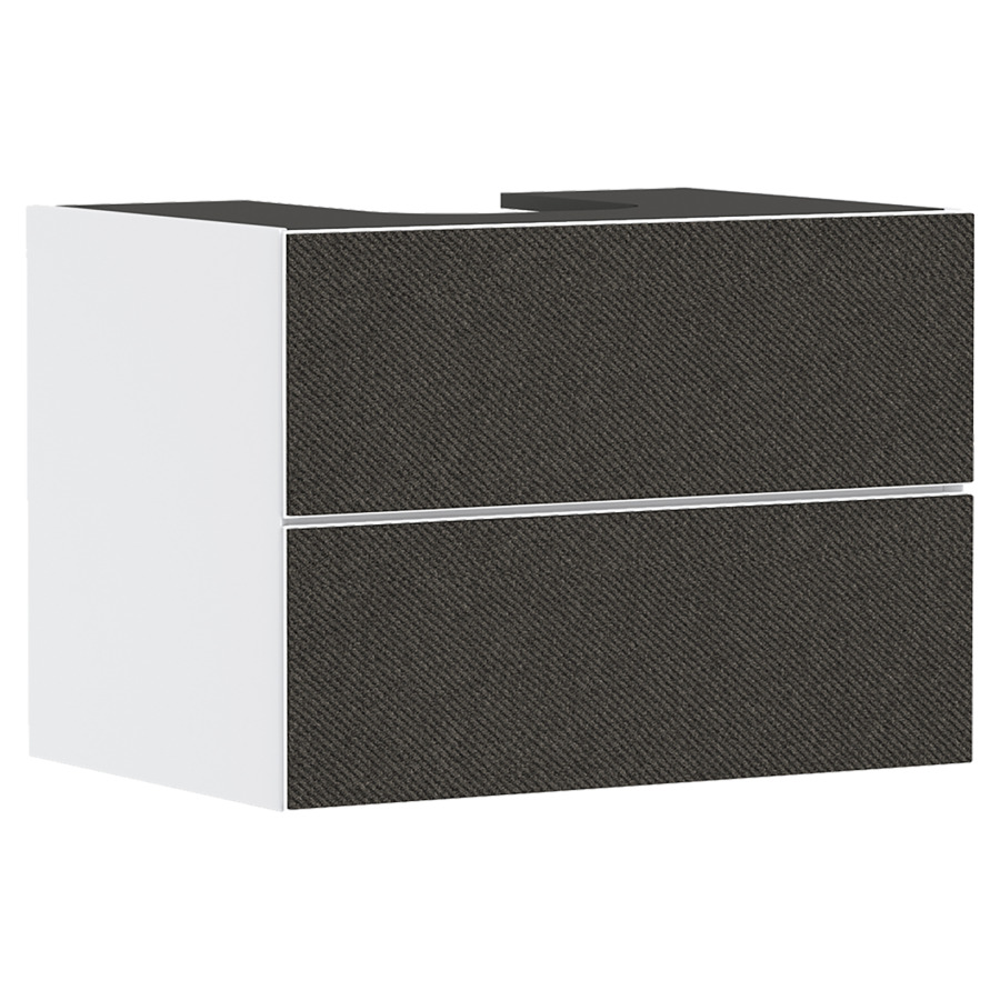 Élément inférieur XEVOLOS E
78,0 x 55,5 x 55,0 cm
suspendu, élément à 2 tiroirs
Tip-On, siphon gain de place
inclus, avec matériel de
fixation, pour recouvrement
avec lavabo à poser