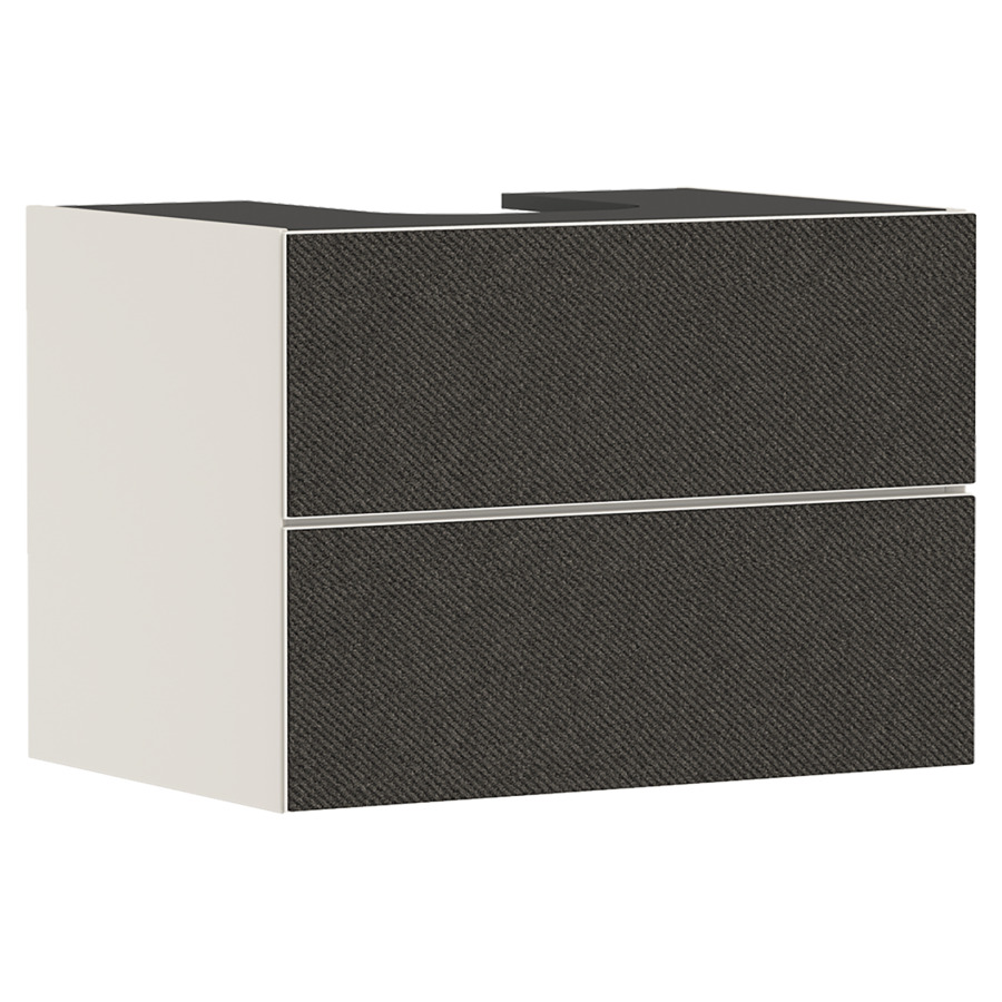 Élément inférieur XEVOLOS E
78,0 x 55,5 x 55,0 cm
suspendu, élément à 2 tiroirs
Tip-On, siphon gain de place
inclus, avec matériel de
fixation, pour recouvrement
avec lavabo à poser