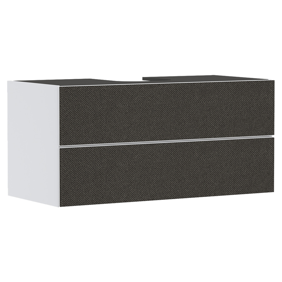 Élément inférieur XEVOLOS E
118,0 x 55,5 x 55,0 cm
suspendu, élément à 2 tiroirs
Tip-On, siphon gain de place
inclus, avec matériel de
fixation, pour recouvrement
avec lavabo à poser