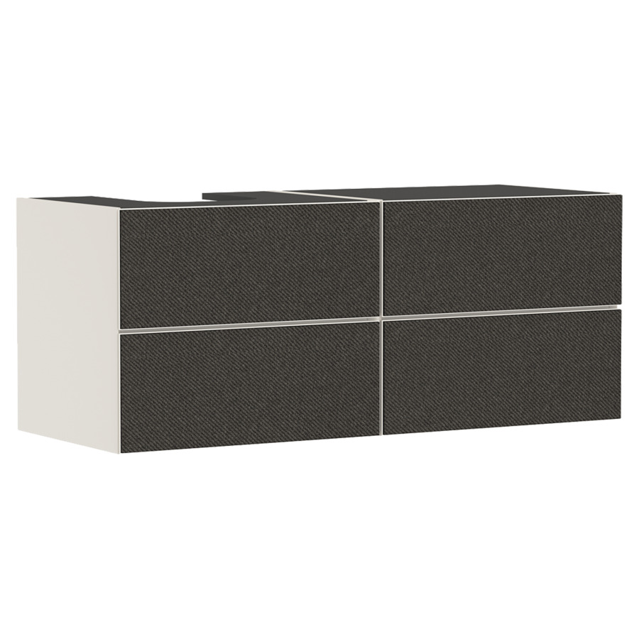 Élément inférieur XEVOLOS E
137,0 x 55,5 x 55,0 cm
suspendu, 2 éléments à chacun
2 tiroirs, Tip-On, siphon gain
de place inclus, avec matériel
de fixation, pour recouvrement
avec lavabo à poser
