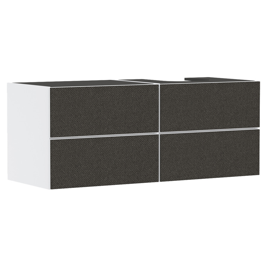 Élément inférieur XEVOLOS E
137,0 x 55,5 x 55,0 cm
suspendu, 2 éléments à chacun
2 tiroirs, Tip-On, siphon gain
de place inclus, avec matériel
de fixation, pour recouvrement
avec lavabo à poser à droite