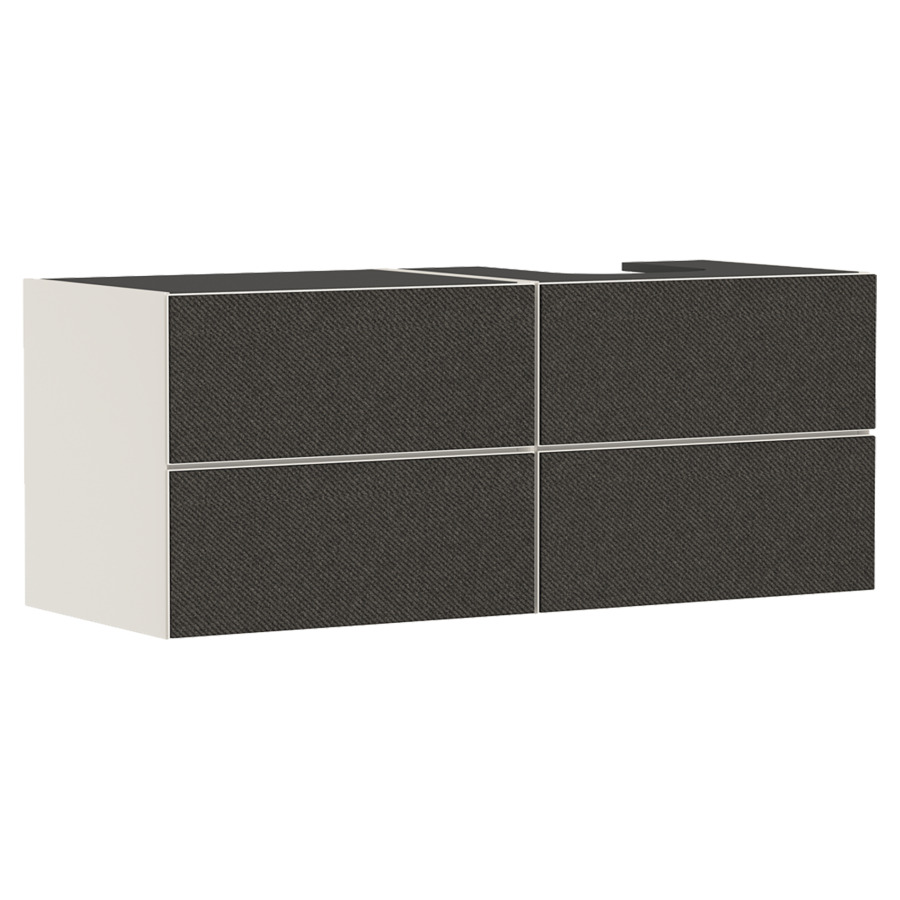 Élément inférieur XEVOLOS E
137,0 x 55,5 x 55,0 cm
suspendu, 2 éléments à chacun
2 tiroirs, Tip-On, siphon gain
de place inclus, avec matériel
de fixation, pour recouvrement
avec lavabo à poser à droite