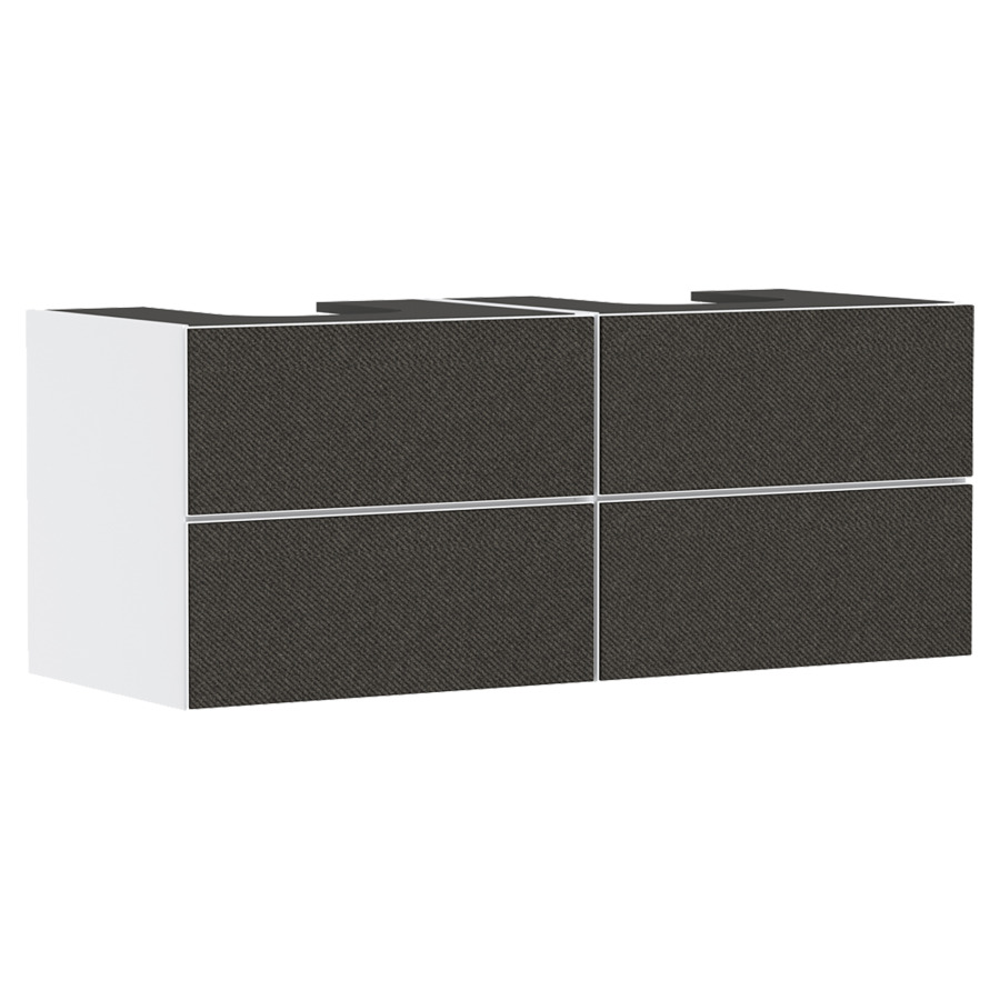 Élément inférieur XEVOLOS E
137,0 x 55,5 x 55,0 cm
suspendu, 2 éléments à chacun
2 tiroirs, Tip-On, siphon gain
de place inclus, avec matériel
de fixation, pour recouvrement
avec 2 lavabos à poser