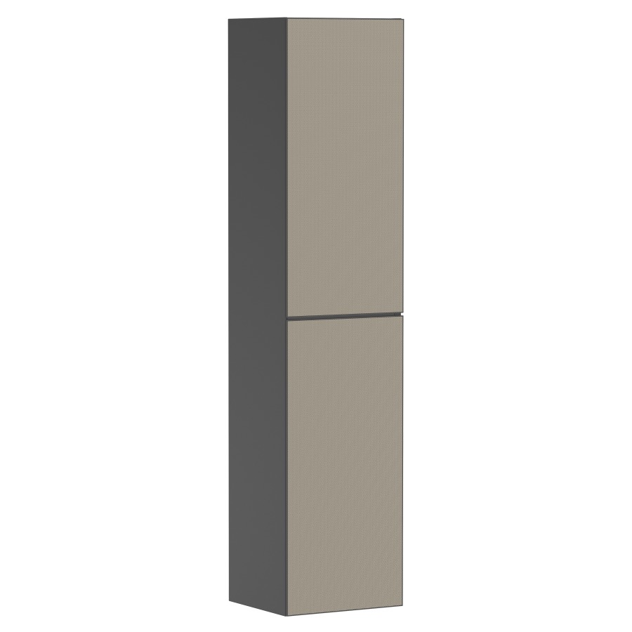 Armoire haute XEVOLOS E
40,0 x 176,0 x 36,0 cm
suspendu, armoire de tablette
2 portes, charnières à droite
3 tablettes en verre
avec matériel de fixation