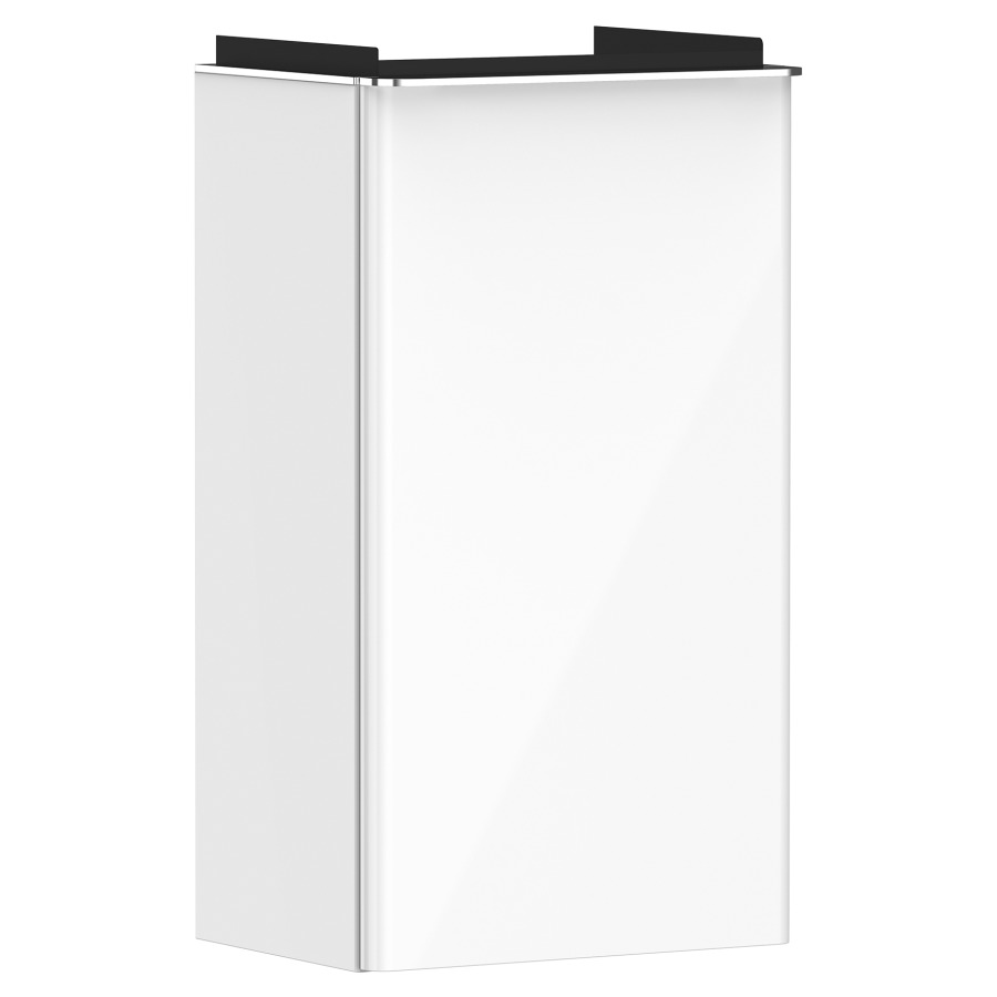 Élément inférieur XELU Q
34,0 x 60,5 x 24,5 cm
suspendu, armoire de tablette
1 porte, charnière à gauche
siphon gain de place inclus
avec matériel de fixation
pour lave-mains 234 319