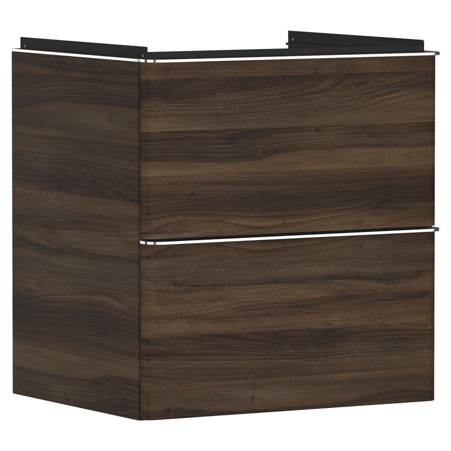 Élément inférieur XELU Q
58,0 x 60,5 x 47,5 cm
suspendu, élément à 2 tiroirs
siphon gain de place inclus
avec matériel de fixation
pour lavabo 234 324
