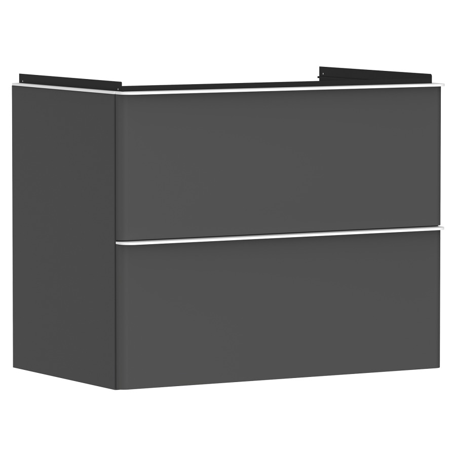 Élément inférieur XELU Q
78,0 x 60,5 x 47,5 cm
suspendu, élément à 2 tiroirs
siphon gain de place inclus
avec matériel de fixation
pour lavabo 234 325/326/327