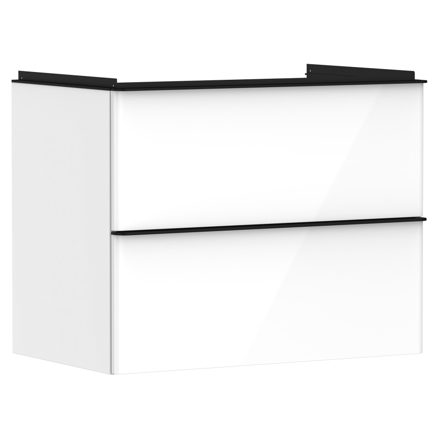 Élément inférieur XELU Q
78,0 x 60,5 x 47,5 cm
suspendu, élément à 2 tiroirs
siphon gain de place inclus
avec matériel de fixation
pour lavabo 234 325/326/327