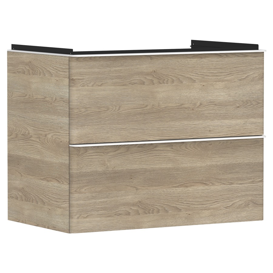 Élément inférieur XELU Q
78,0 x 60,5 x 47,5 cm
suspendu, élément à 2 tiroirs
siphon gain de place inclus
avec matériel de fixation
pour lavabo 234 325/326/327