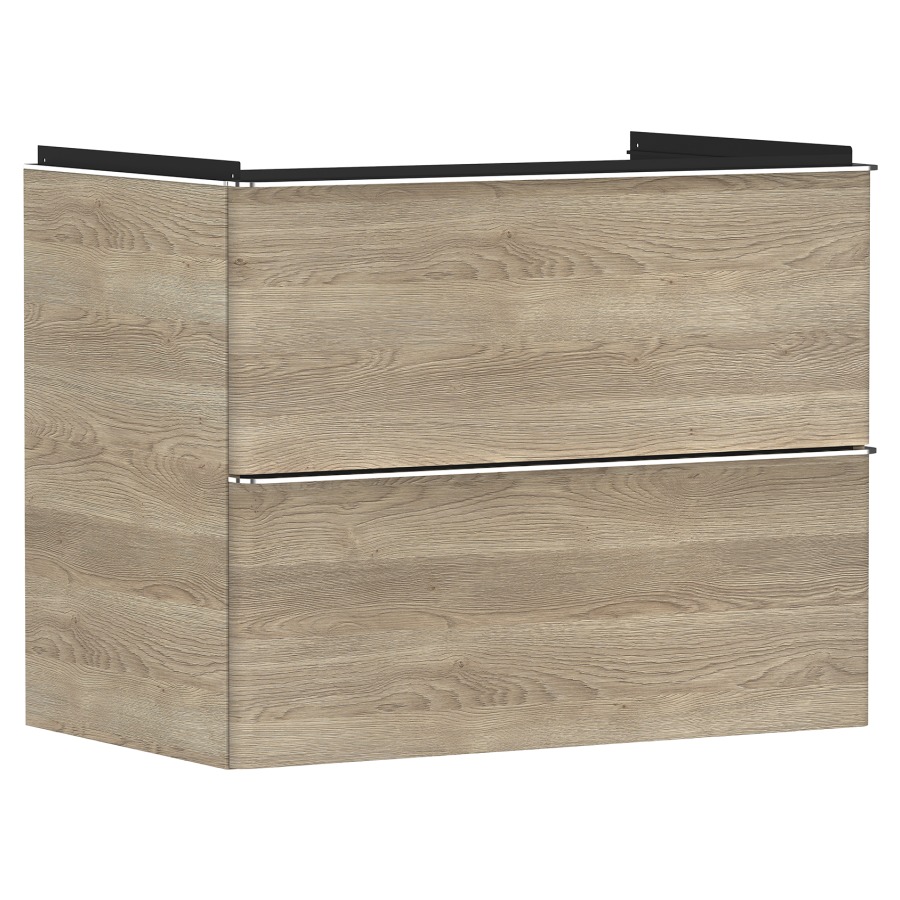 Élément inférieur XELU Q
78,0 x 60,5 x 47,5 cm
suspendu, élément à 2 tiroirs
siphon gain de place inclus
avec matériel de fixation
pour lavabo 234 325/326/327