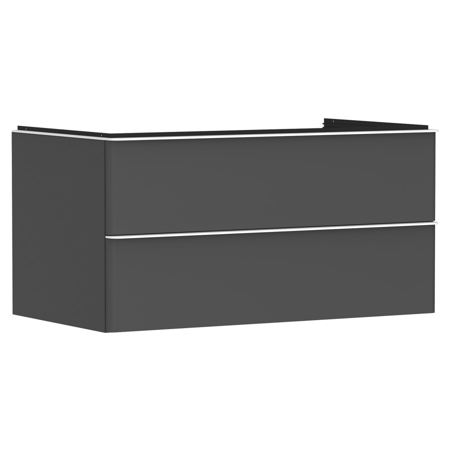 Élément inférieur XELU Q
98,0 x 48,5 x 55,0 cm
suspendu, élément à 2 tiroirs
avec matériel de fixation
pour recouvrement avec lavabo
à poser
